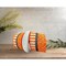 2.5" Linen Dots & Stripes Ribbon: Orange, Black, White (10 Yards)